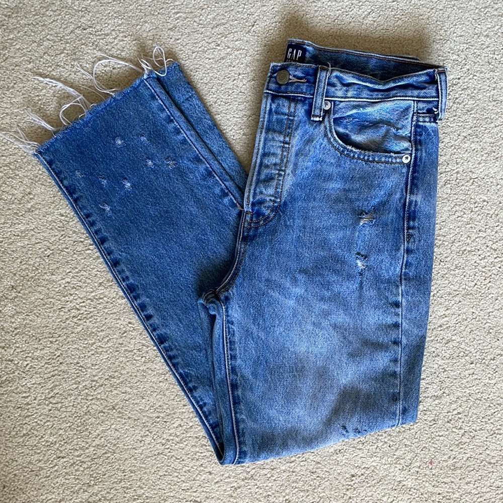 GAP High waisted, boyfriend jean